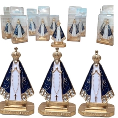 Kit 12 Santinha Nossa Senhora Aparecida em Metal para Carro / Escritório / Lembrancinha - - loja Frei Mariano