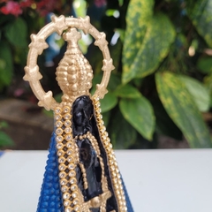 Imagem do Nossa Senhora Aparecida Imagem Inquebrável / 15cm - Branca / Azul / Fluorescente