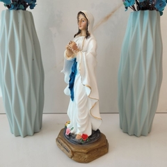 Imagem de Nossa Senhora de Lourdes Resina Pintada à Mão / 20cm - loja online
