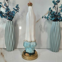 Imagem Nossa Senhora de Fátima 30cm em Resina Importada Rica em Detalhes na internet