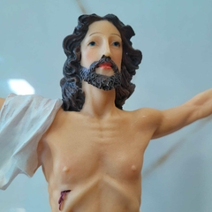 Imagem Jesus Cristo Ressuscitado 30cm Resina importada Detalhada com Gancho para Parede - comprar online