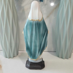 Imagem Nossa Senhora das Graças 20cm Resina importada Premium Riqueza de Detalhes Oratório Fé - loja Frei Mariano