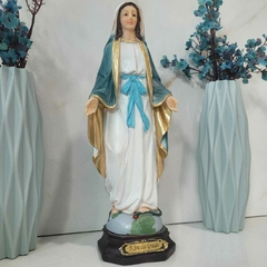 Imagem Nossa Senhora das Graças 30cm em Resina importada Rica em Detalhes peça lavável