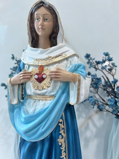 Imagem Sagrado Coração de Maria 40cm Resina Maciça - loja Frei Mariano
