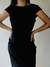 Vestido preto alfaitaria - Galante brechó