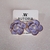 Brinco Esmaldado Dourado 1 Flor Lavanda