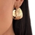 Brinco Folheado Gold Argola Texturizada- Estilo Elegante