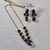 Conjunto Brinco e Colar Pedras Azul Safira Princesa Autoria