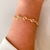 Pulseira Tiffany Cristal 21cm Folheado a Ouro
