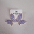 Brinco Esmaltado Borboleta Lavanda Dourado