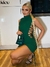 Kliou deslumbrante empilhados mini vestido feminino sexy sólido mock pescoço sem mangas desenhar corda bodycon festa clubwear elegante saia feminina - Product Space