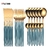 XITUO 24Pcs Conjunto de Talheres Premium Aço Inoxidável Bife Faca Garfo Colher de Café Várias Cores Conjunto de Talheres Pode Lavar Louça - comprar online