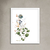 Cuadro decorativo con flores y hojas en acuarela, sobre fondo blanco.