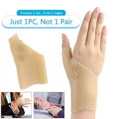 Imagem do Terapia Magnética Pulso Mão Polegar Luvas de Suporte Gel de Silicone Artrite Corretor de Pressão Massagem Alívio da Dor