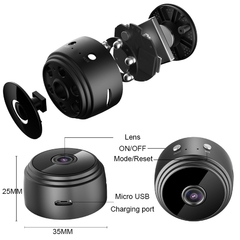 Câmera A9 WiFi HD Gravador de Voz Sem Fio Minicâmera Vigilância por Vídeo Câmera de Rede Vigilância por Vídeo Doméstica Inteligente na internet