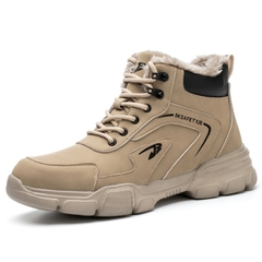 Sapatos de segurança de trabalho de inverno masculino botas de segurança anti-quebra anti-esfaqueamento sapatos de trabalho sapatos de biqueira de aço masculino bota de trabalho indestrutível na internet