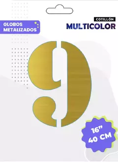 Globo número individual dorado - tienda online
