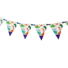BANDERÍN ESTAMPADO DINOSAURIOS X 12 - comprar online