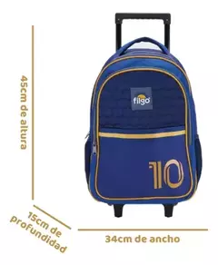 Mochila Filgo Starpak con ruedas 18" FUTBOL AZUL en internet