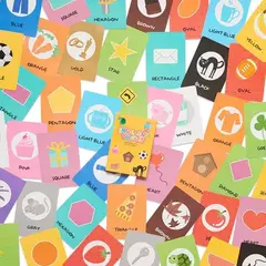 Shapes and colors Cartas didácticas en ingles - comprar online