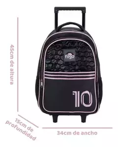 Mochila Filgo Starpak con ruedas 18" FUTBOL NEGRO en internet