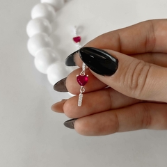 Colar Coração De Zircônia Cereja - comprar online