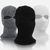 Máscara de esqui unissex de malha com 2 furos Chapéu balaclava inverno cor sólida cobertura facial completa gorro gorro à prova de vento ao ar livre