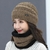 Gorros de malha de inverno 2021 gorros femininos grossos e quentes gorros de caveiras gorros de malha feminina gorros de letras conjuntos de equitação ao ar livre - loja online