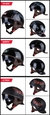 Capacete de motocicleta retrô Bobber/Cafe Racer/Chopper/Bagger Meio capacete Scooter Moto Capacete de equitação Capacetes de piloto de jato vintage