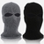 Máscara de esqui unissex de malha com 2 furos Chapéu balaclava inverno cor sólida cobertura facial completa gorro gorro à prova de vento ao ar livre - comprar online