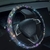 Cobertura de volante de carro com cristal diamante espumante carro suv volante protetor de veículo decoração automotiva fibra de carbono