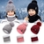Gorros de malha de inverno 2021 gorros femininos grossos e quentes gorros de caveiras gorros de malha feminina gorros de letras conjuntos de equitação ao ar livre
