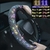 Cobertura de volante de carro com cristal diamante espumante carro suv volante protetor de veículo decoração automotiva fibra de carbono