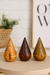 Enfeite Gotas de Madeira Maciça - Decoração Artesanal para Estante, Sala ou Mesa - comprar online