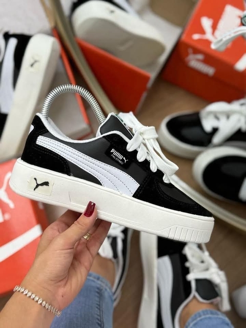 Puma Palermo - Preto / Branco (Listra Branca)