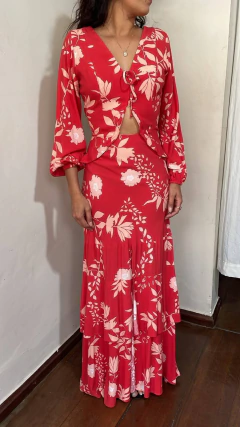 VESTIDO LONGO VIDA BELA - P - Lô Mendes Moda Circular