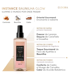 Spray Perfumado Desodorante Colônia Instance Baunilha Glow 200ml na internet