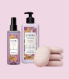 Combo Instance Ameixa e Praliné: Sabonete em Barra Perfumado 4x80g + Creme Corporal 400ml + Spray Perfumado 200ml