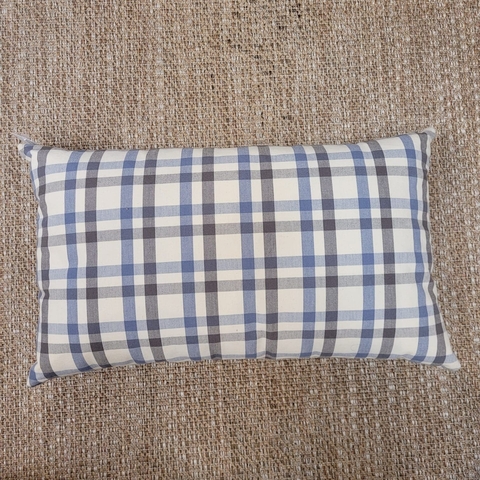 Almofada Cheia Xadrez Azul 50x30