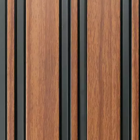 Painel Ripado Interno de Poliestireno Black Mogno – Barra de 2,85M - comprar online