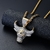 Men Hip Hop Fashion Full Rhinestone Bull Head Pendant Necklace Sparkling Ice Out - comprar online