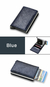 DIENQI Carbon Fiber Card Holder Wallets Men Brand Rfid Black Magic Trifold Leath