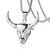 Men Hip Hop Fashion Full Rhinestone Bull Head Pendant Necklace Sparkling Ice Out - loja online