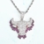 Men Hip Hop Fashion Full Rhinestone Bull Head Pendant Necklace Sparkling Ice Out - loja online