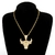 Men Hip Hop Fashion Full Rhinestone Bull Head Pendant Necklace Sparkling Ice Out na internet