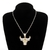 Men Hip Hop Fashion Full Rhinestone Bull Head Pendant Necklace Sparkling Ice Out na internet