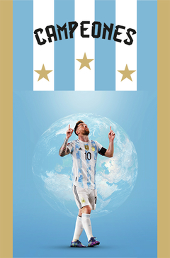 FRAZADA POLAR SOFT MESSI CAMPEON - comprar online
