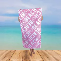 TOALLON SECADO RAPIDO BEACH ROSA