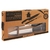 KIT CHURRASCO PREMIUM - 3 PEÇAS GARFO FACA E AVENTAL
