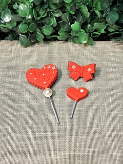 Enfeite kit, Coração e Borboleta - comprar online